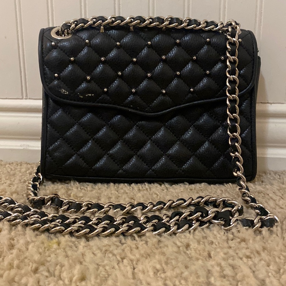 Rebecca Minkoff Studded Black Leather Crossbody